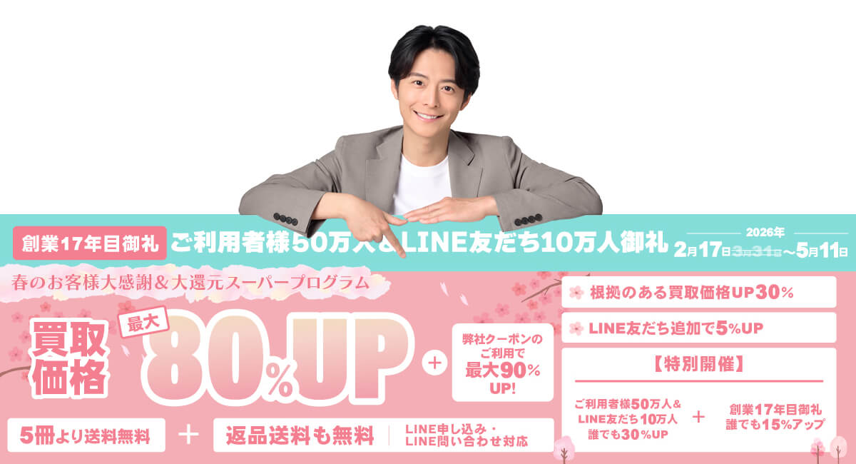 買取価格最大80%アッププログラム